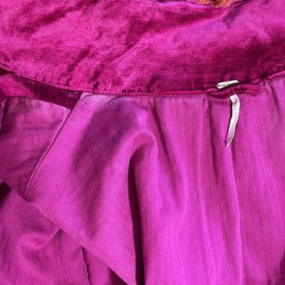 Pree People velvet trucker jacket in pink XS - Picture 14 of 14